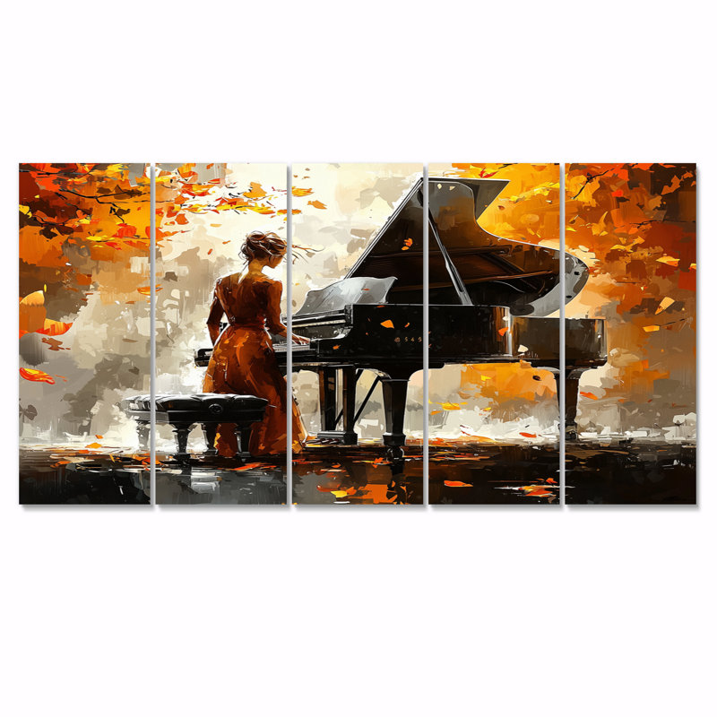 Lark Manor™ Orange Pianist On Stage Performance III - Music Piano